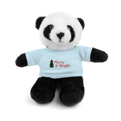 Holiday Teddy Bear with "Merry & Bright" Tee