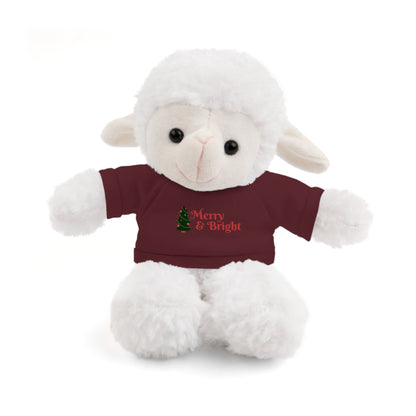 Holiday Teddy Bear with "Merry & Bright" Tee
