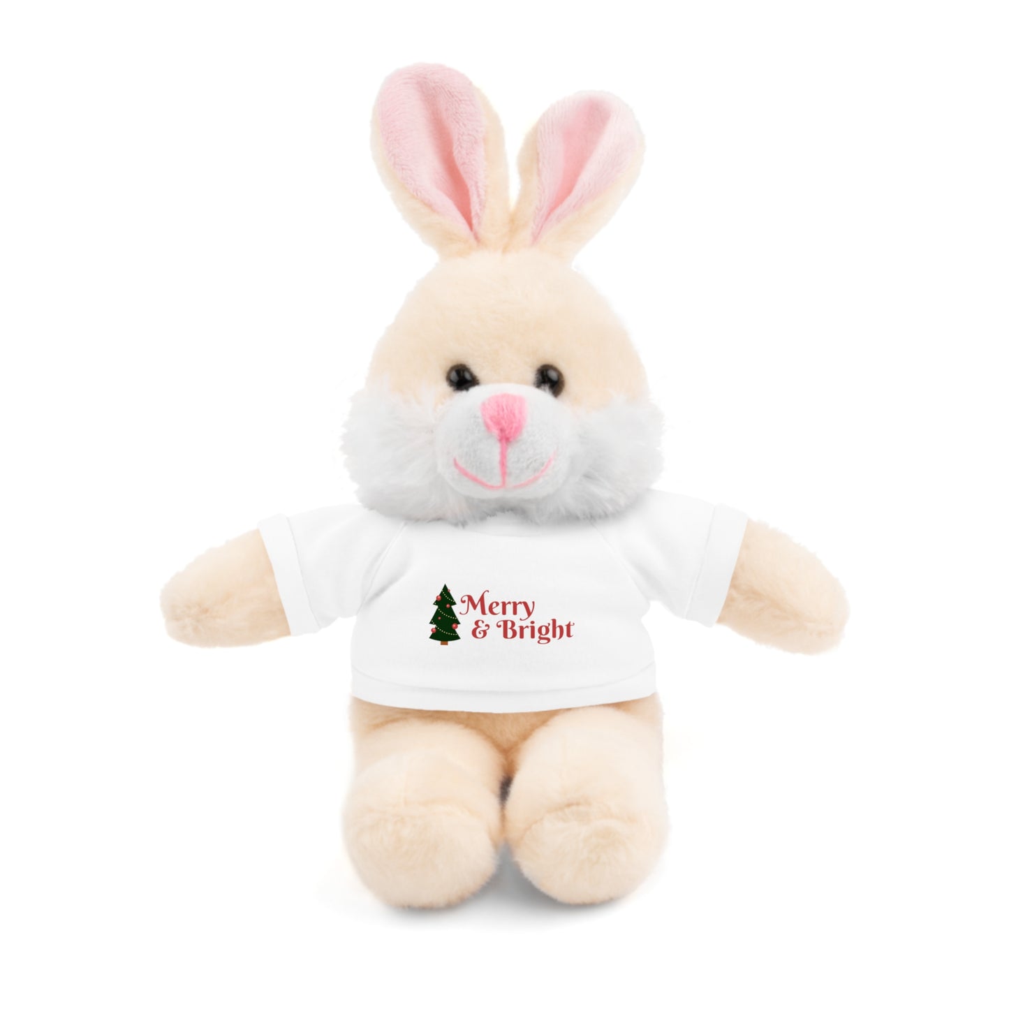 Holiday Teddy Bear with "Merry & Bright" Tee