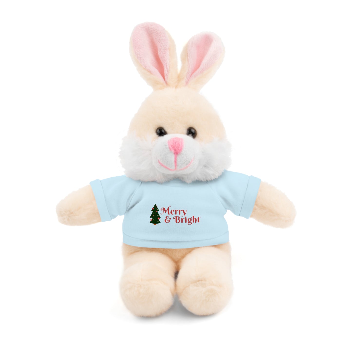 Holiday Teddy Bear with "Merry & Bright" Tee