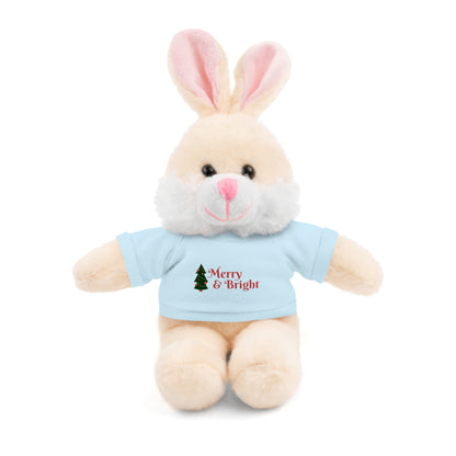 Holiday Teddy Bear with "Merry & Bright" Tee