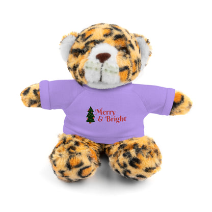 Holiday Teddy Bear with "Merry & Bright" Tee