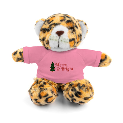 Holiday Teddy Bear with "Merry & Bright" Tee
