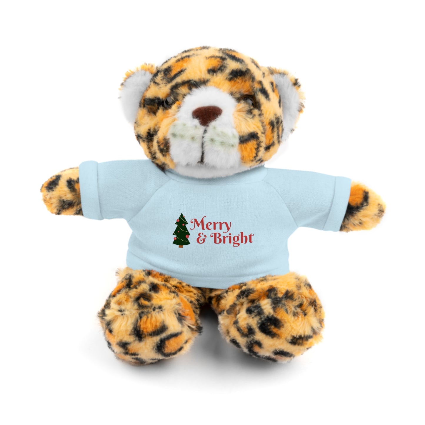 Holiday Teddy Bear with "Merry & Bright" Tee