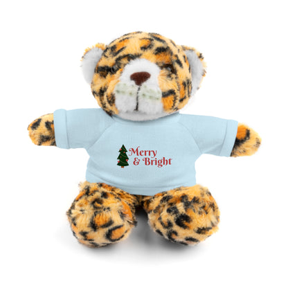 Holiday Teddy Bear with "Merry & Bright" Tee