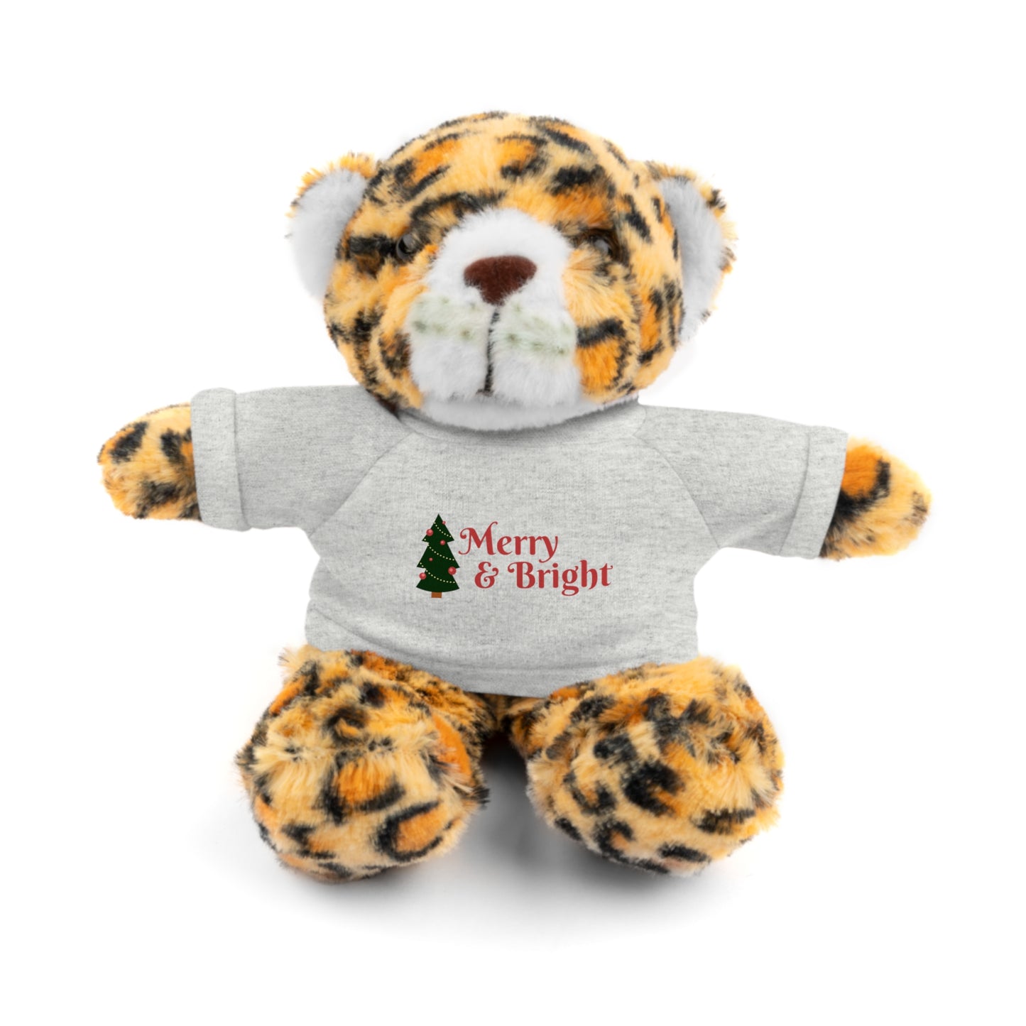 Holiday Teddy Bear with "Merry & Bright" Tee