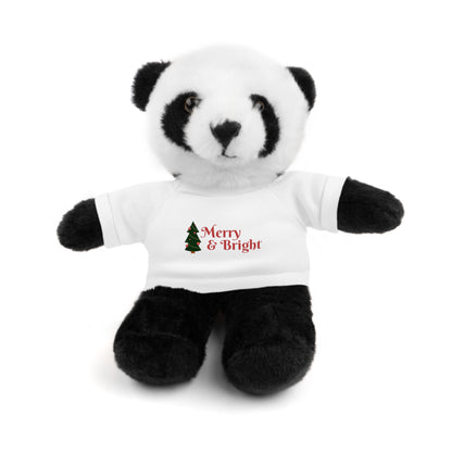 Holiday Teddy Bear with "Merry & Bright" Tee