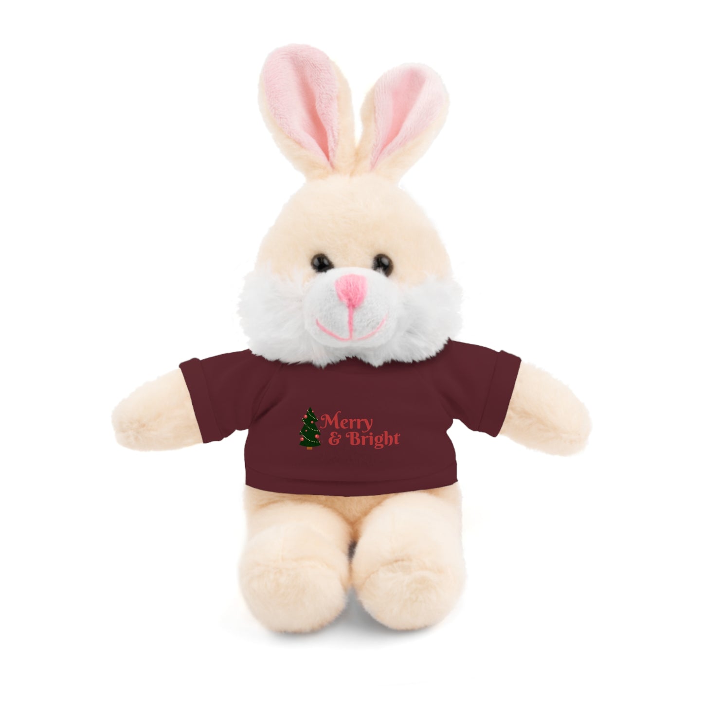 Holiday Teddy Bear with "Merry & Bright" Tee