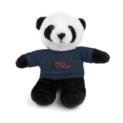 Holiday Teddy Bear with "Merry & Bright" Tee