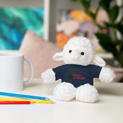 Holiday Teddy Bear with "Merry & Bright" Tee