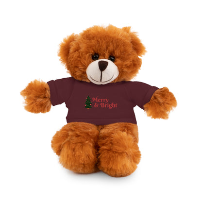 Holiday Teddy Bear with "Merry & Bright" Tee