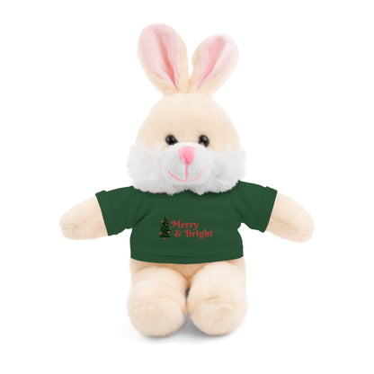 Holiday Teddy Bear with "Merry & Bright" Tee