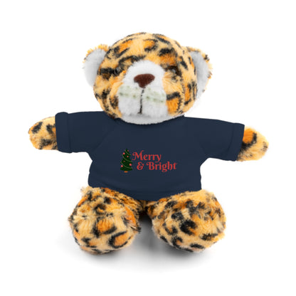 Holiday Teddy Bear with "Merry & Bright" Tee