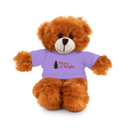Holiday Teddy Bear with "Merry & Bright" Tee