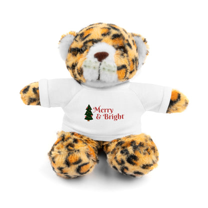 Holiday Teddy Bear with "Merry & Bright" Tee