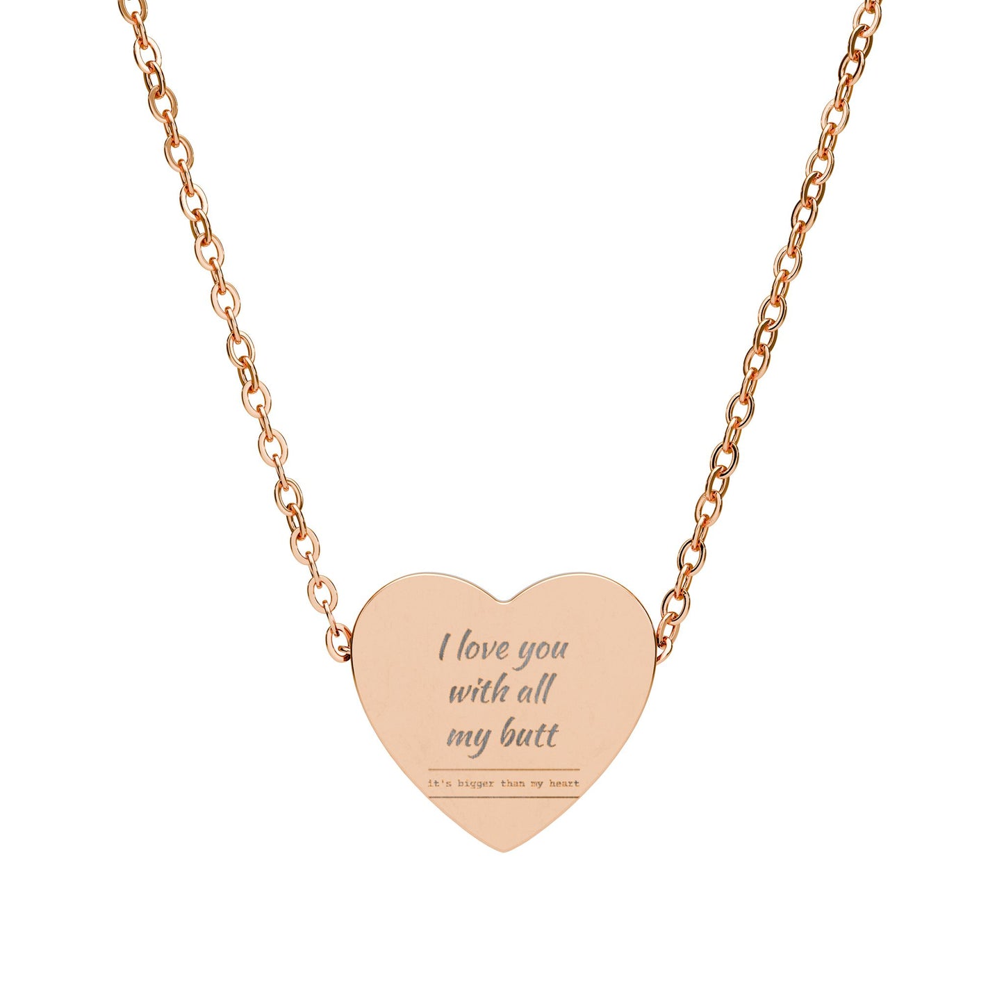 Engraved Heart Necklace — "I have you until at my last" Personalized Pendant