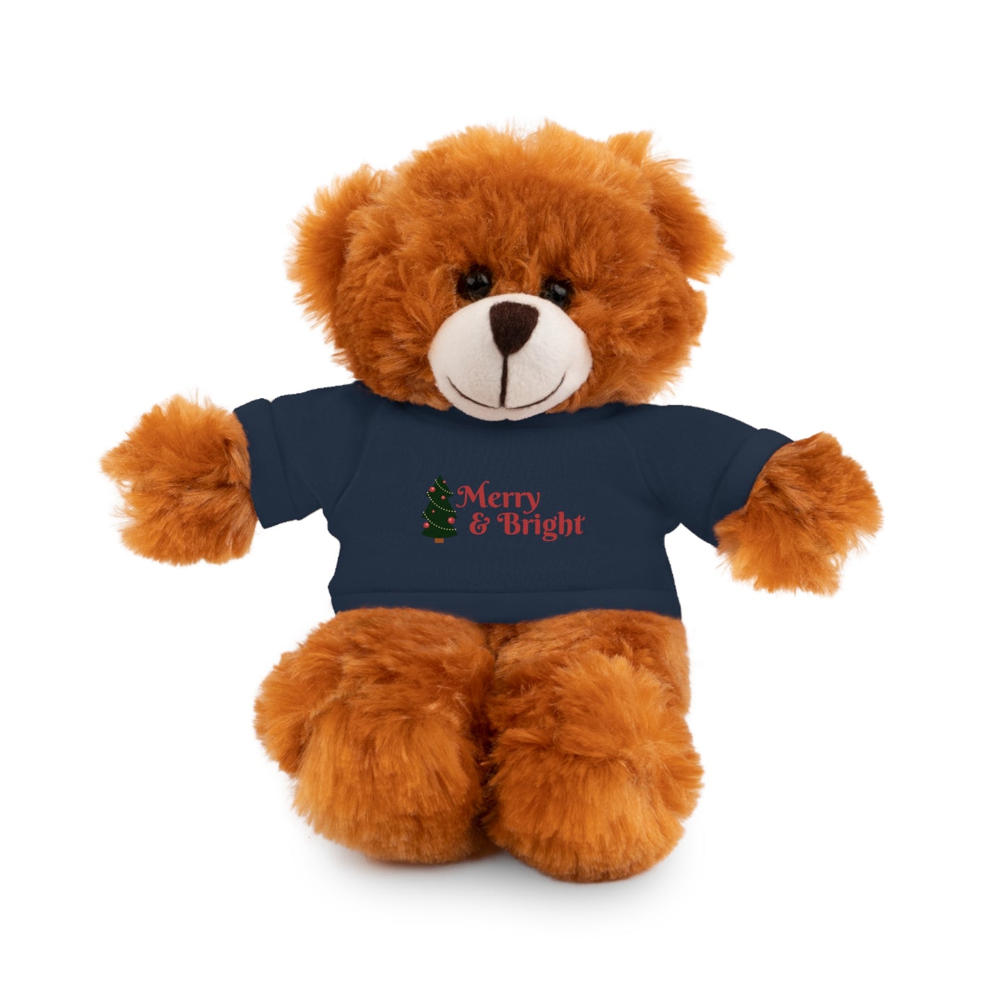 Holiday Teddy Bear with "Merry & Bright" Tee