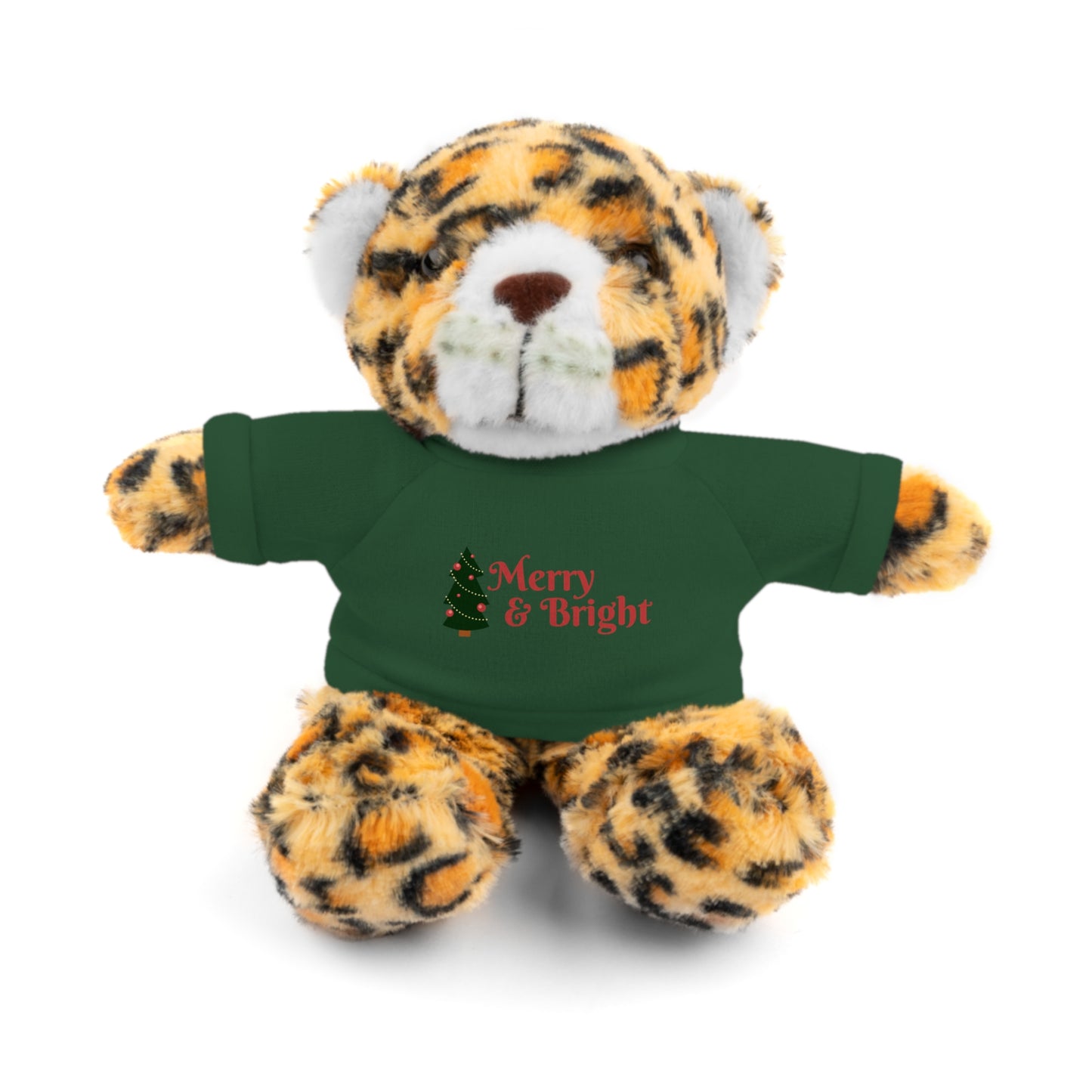 Holiday Teddy Bear with "Merry & Bright" Tee