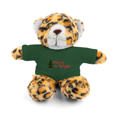 Holiday Teddy Bear with "Merry & Bright" Tee