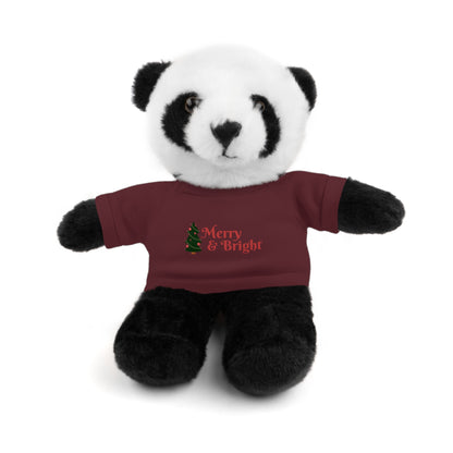 Holiday Teddy Bear with "Merry & Bright" Tee