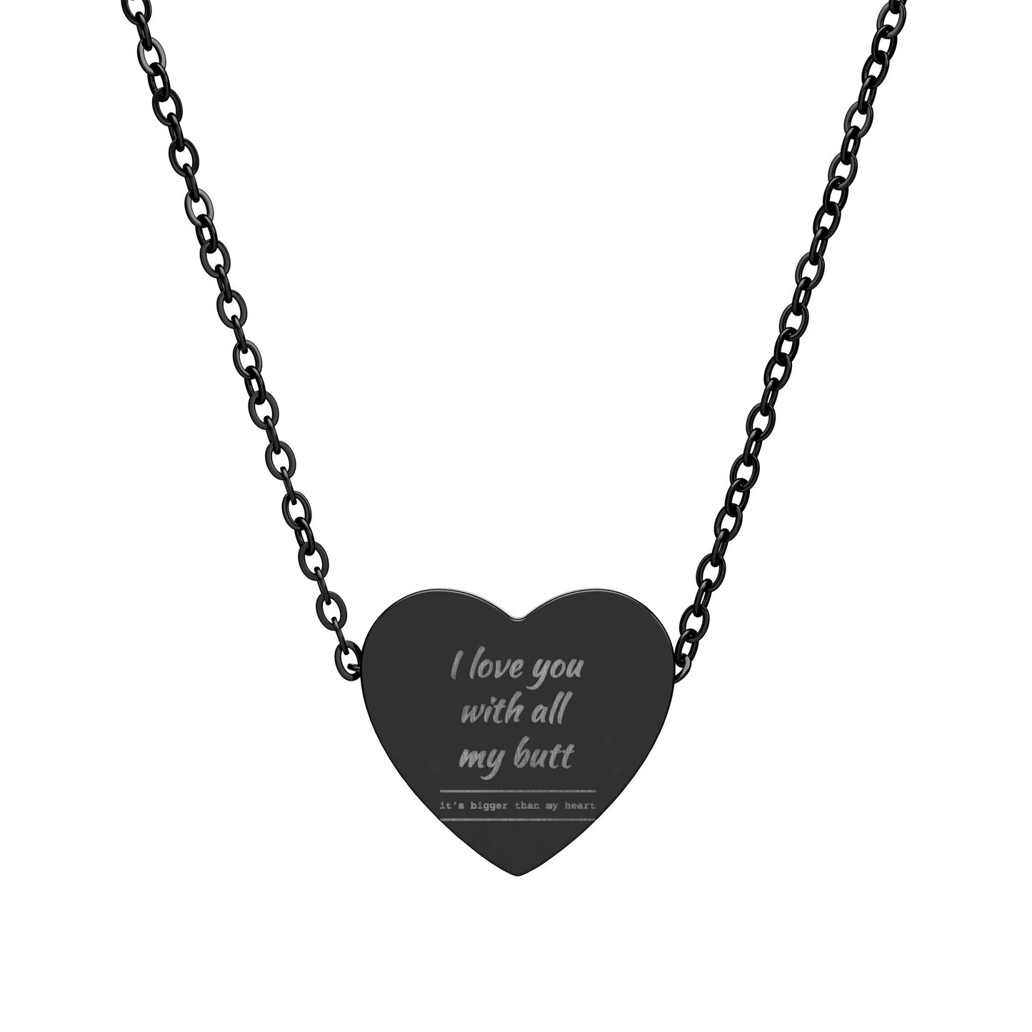 Engraved Heart Necklace — "I have you until at my last" Personalized Pendant