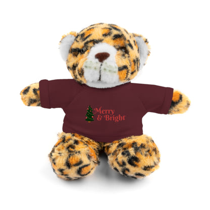 Holiday Teddy Bear with "Merry & Bright" Tee
