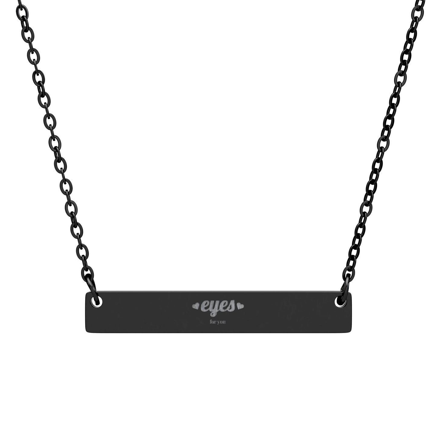 Engravable Horizontal Bar Necklace — Personalized Soundwave & Name Bar