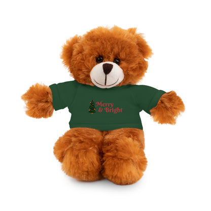 Holiday Teddy Bear with "Merry & Bright" Tee